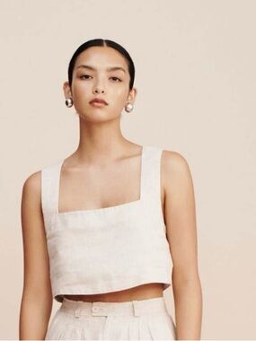 REVOLVE - Women's Posse Square-Neck Crop Tank Top - White